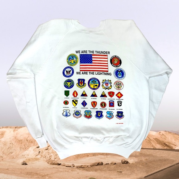 Vintage 90’s US ARMY Sweatshirt DESERT STORM - Picture 4 of 4